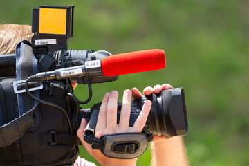 Cameraman working