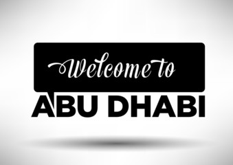City of Abu Dhabi Typographic Skyline Design