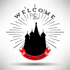 City of Moscow Typographic Skyline Design