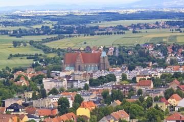 Obraz premium aerial view of a small town