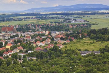 Fototapeta na wymiar aerial view of a small town