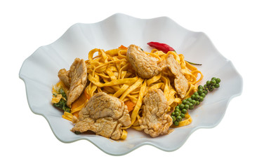 Fried noodles with pork