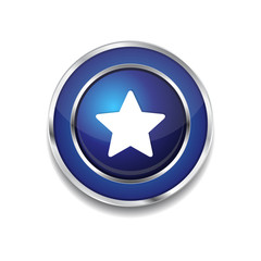 Star Circular Vector Blue Web Icon Button