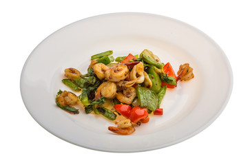 Seafood with vegetables