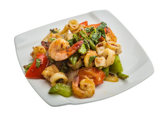 Seafood with vegetables