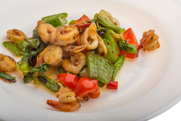 Seafood with vegetables