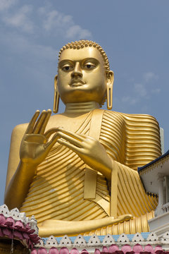 Golden temple in Dambulla, Sri Lanka