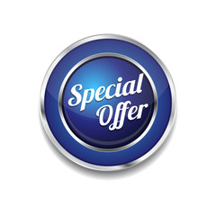 Special Offer Blue Vector Icon Button