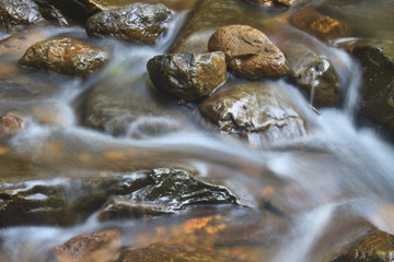 Nature waterfall in deep forest