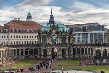 Fototapeta na wymiar Glockenspielpavillon - carillon pavilion of Zwinger, Dresden.