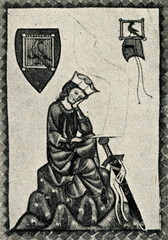 Portrait of Walther von der Vogelweide (Codex Manesse, ca. 1300)