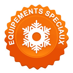 équipements spéciaux sur bouton web denté orange