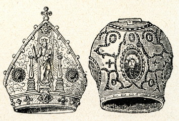 Catholic (left) and orthodox mitres