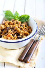 Rice with aubergine