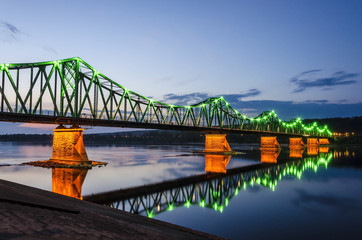 Bridge in Wloclawek by night