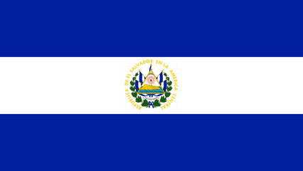High detailed flag of El Salvador