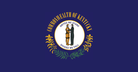 High detailed flag of Kentucky