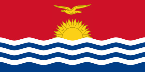 Fototapeta na wymiar High detailed flag of Kiribati