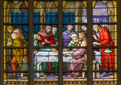 Brussels - Last Supper in the cathedral of st. Michael