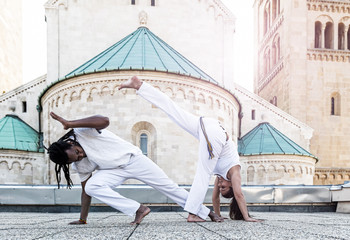 Capoeira dancers