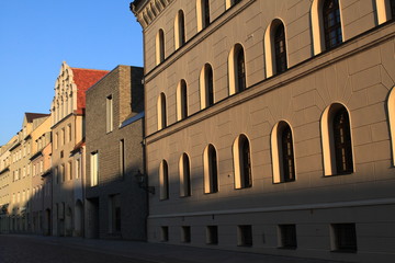 Fototapeta premium Collegienstraße am Melanchtonhaus in Wittenberg