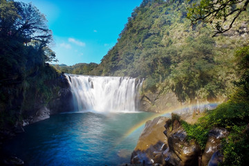 waterfall in shifen taiwan