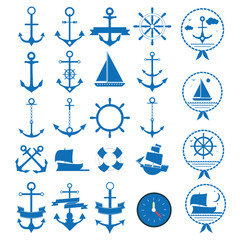 marine icons vector set