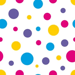 Cercles muraux Polka dot Fond coloré sans couture à pois