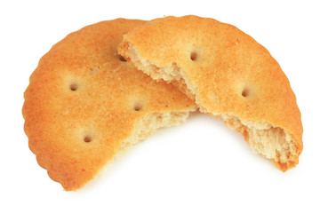 Delicious cracker isolated on white