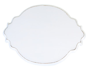 Wooden tray isolated on white