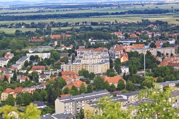 Fototapeta na wymiar aerial view of a small town