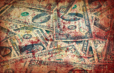 Grunge money background