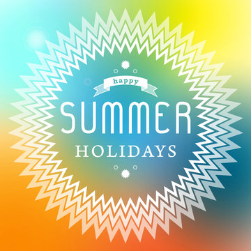 Summer holiday background with text - illustration