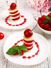 Fresh strawberry with banana