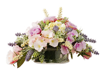 Bouquet from artificial flowers.