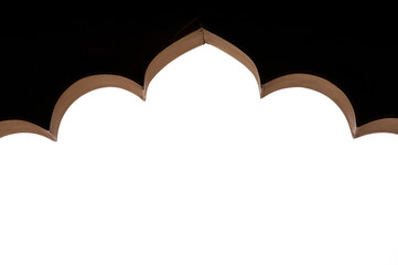 detail of an archway in the fort amber in india