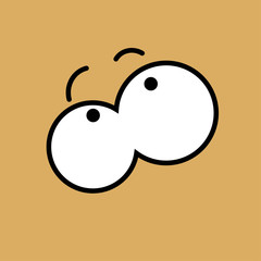 Vector cartoon eyes. Eps10