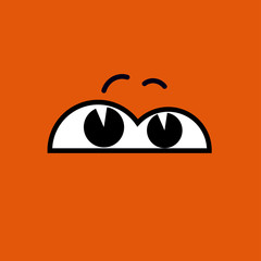 Vector cartoon eyes. Eps10