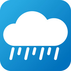 Weather web icon with cloud and rain