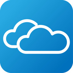 Weather web icon with cloud