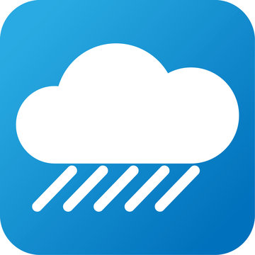 Weather web icon with cloud and rain