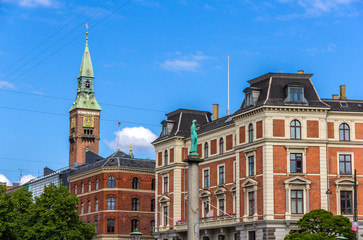 Fototapeta na wymiar Buildings in Copenhagen city center - Denmark