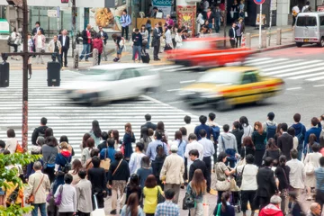 Abwaschbare Fototapete Straßenkreuzung in Tokio © eyetronic