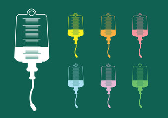 Collection of iv bag icon