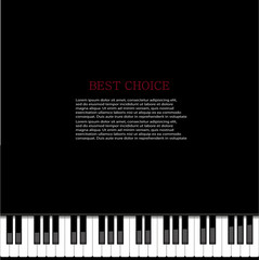 Fototapeta premium Vector modern piano background.