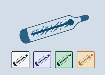 Medical thermometer web icon