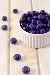 Bluberries in cup