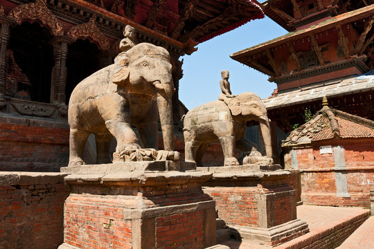 Entrance to the temple in Patan, Nepal