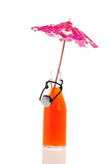 Bracket bottle soft drink and parasol