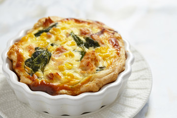 Quiche with salmon